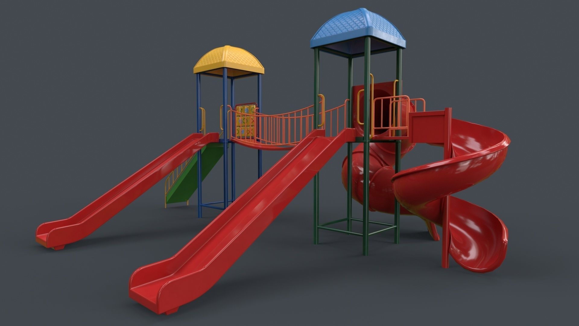 PBR Playground Outdoor Jungle Gym 14 Low-poly 3D model_88