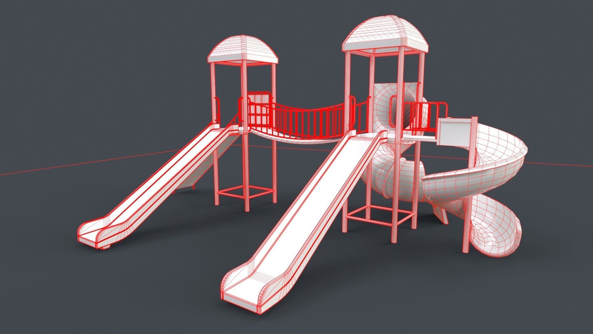 PBR Playground Outdoor Jungle Gym 14 Low-poly 3D model_126