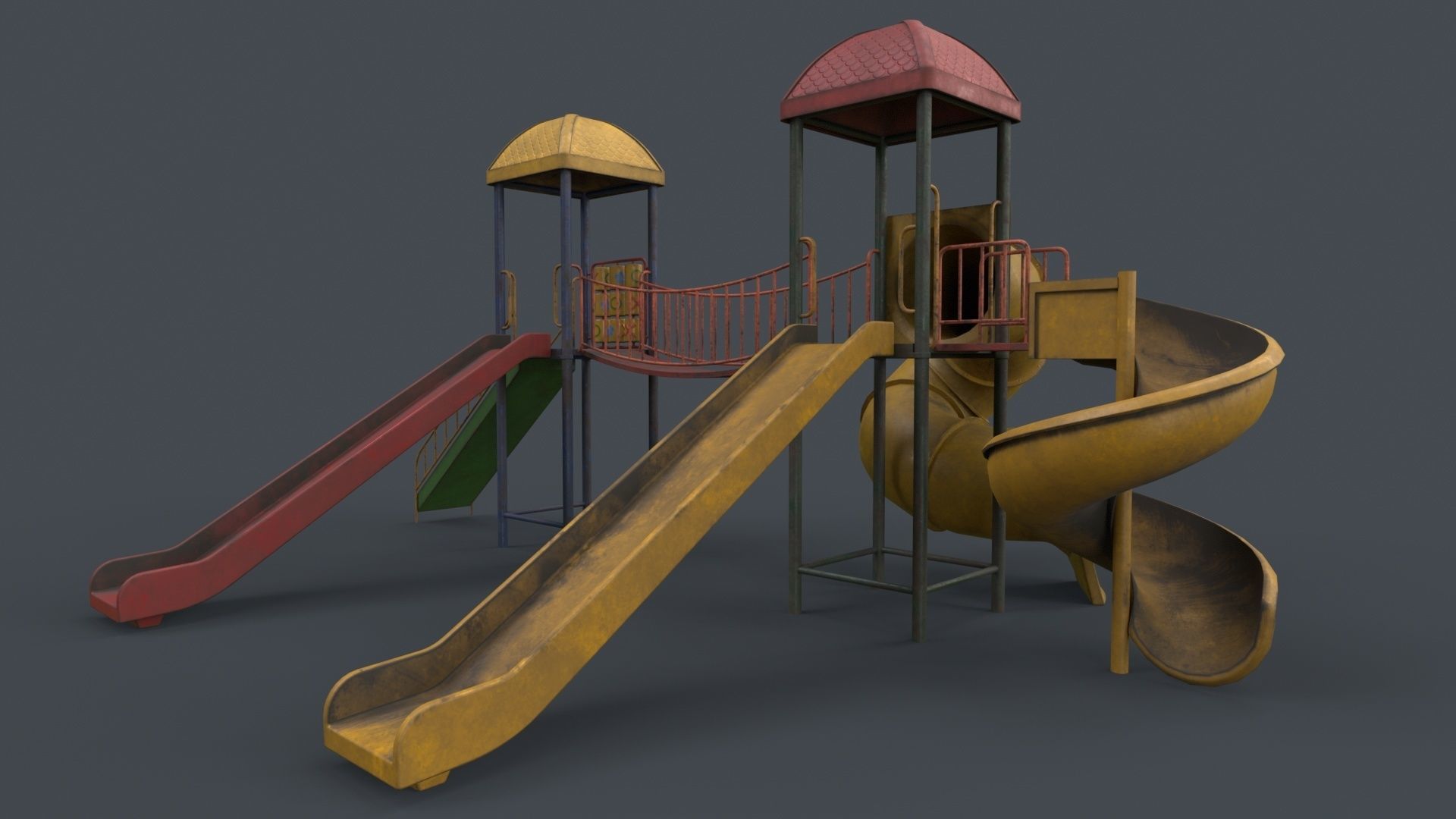 PBR Playground Outdoor Jungle Gym 14 Low-poly 3D model_106
