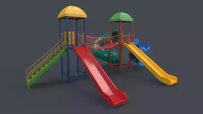 PBR Playground Outdoor Jungle Gym 14 Low-poly 3D model