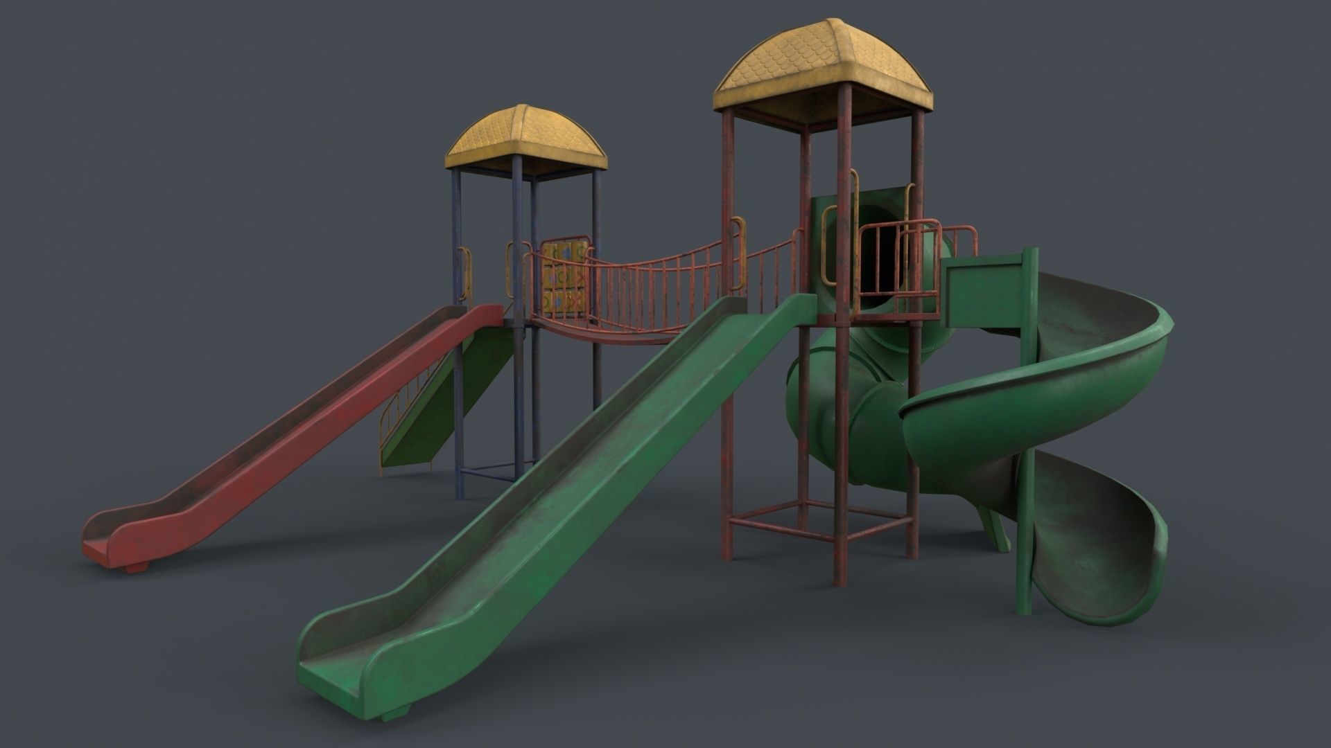 PBR Playground Outdoor Jungle Gym 14 Low-poly 3D model_113
