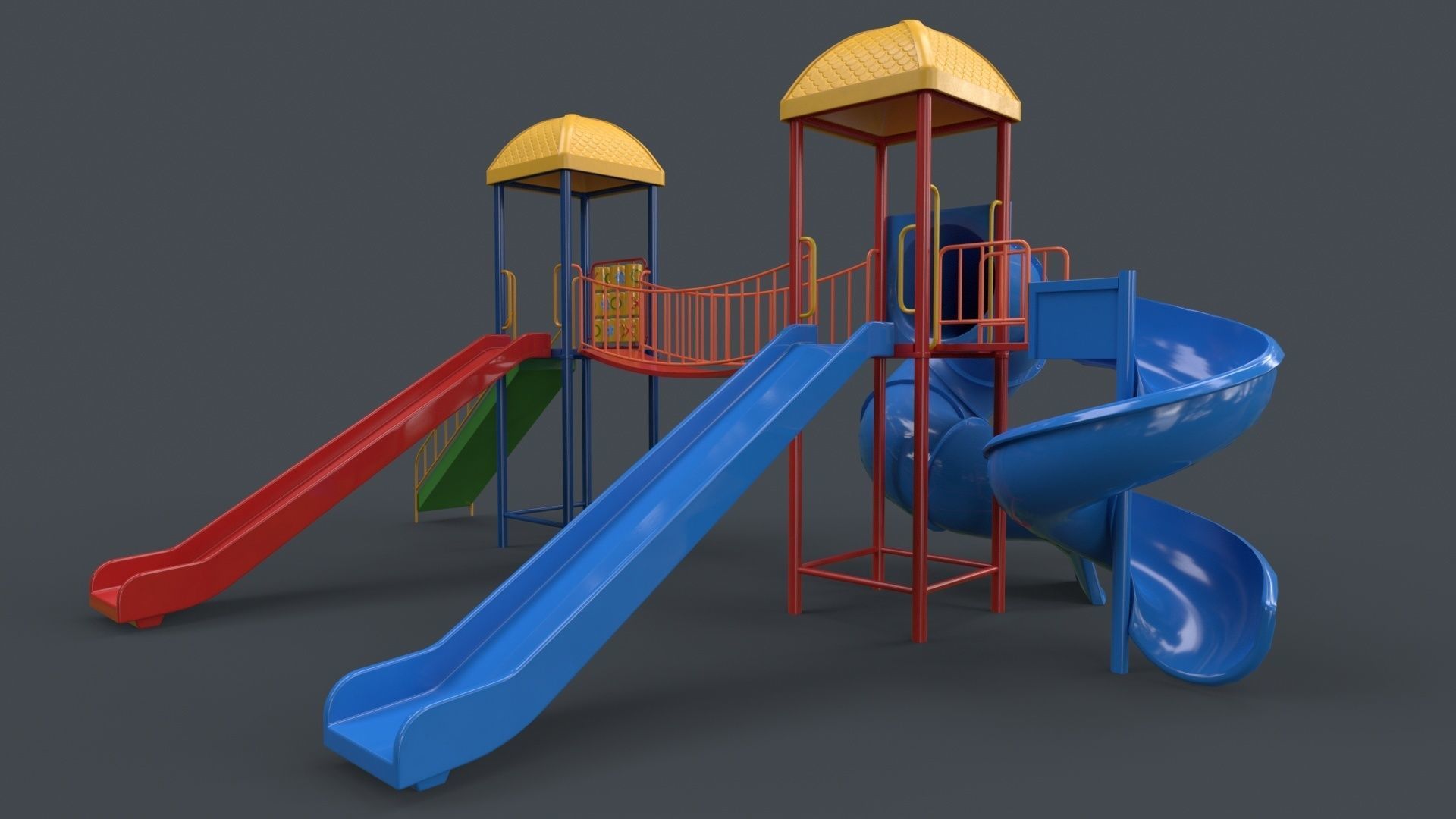 PBR Playground Outdoor Jungle Gym 14 Low-poly 3D model_95