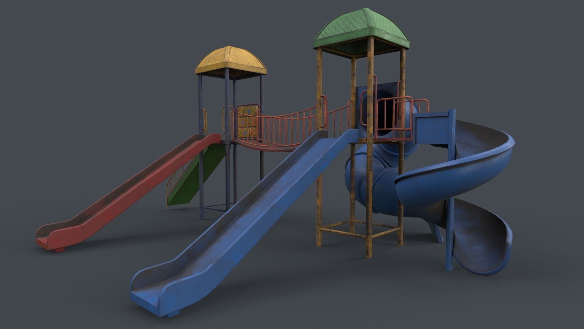 PBR Playground Outdoor Jungle Gym 14 Low-poly 3D model_97