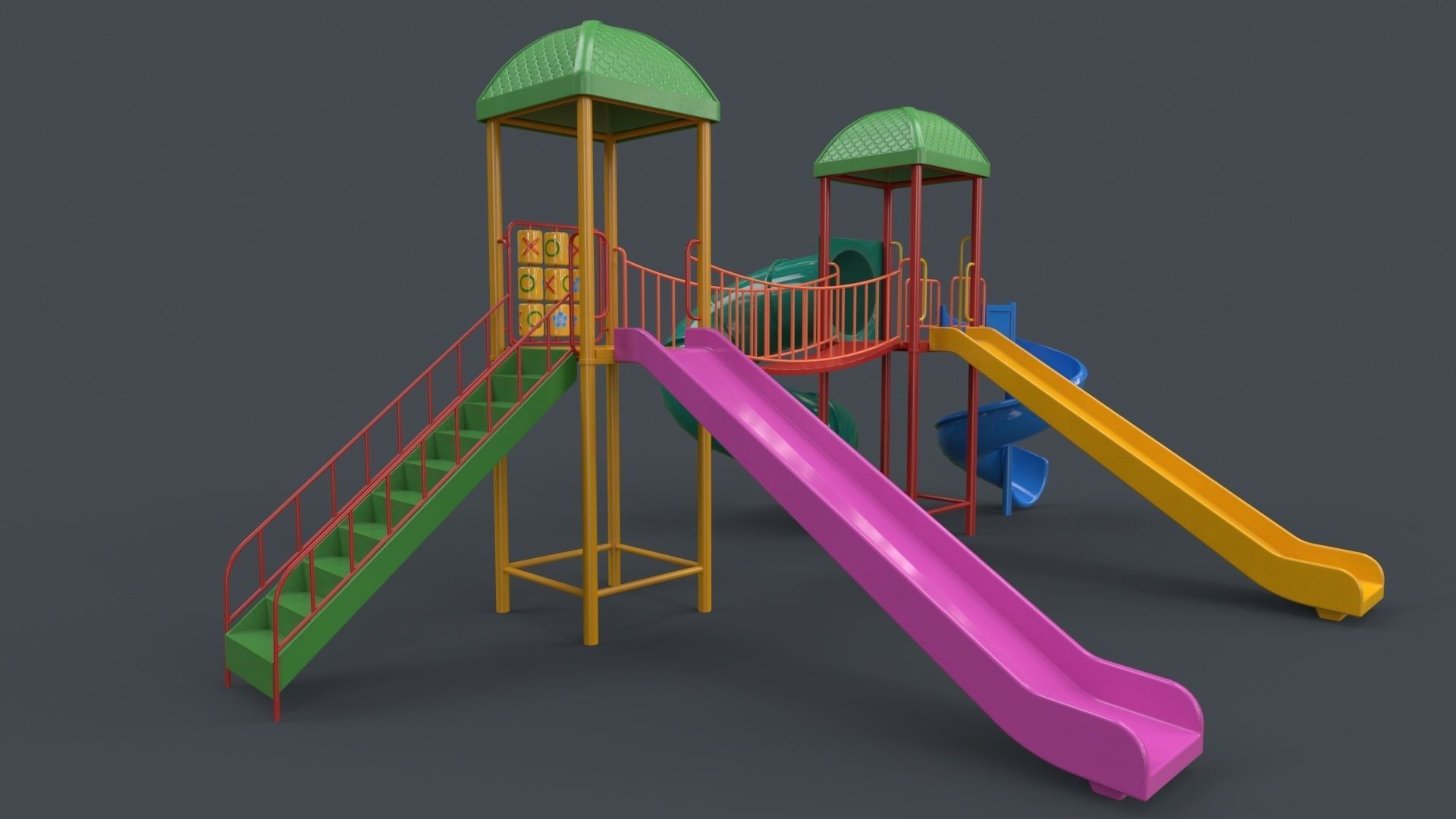PBR Playground Outdoor Jungle Gym 14 Low-poly 3D model_35