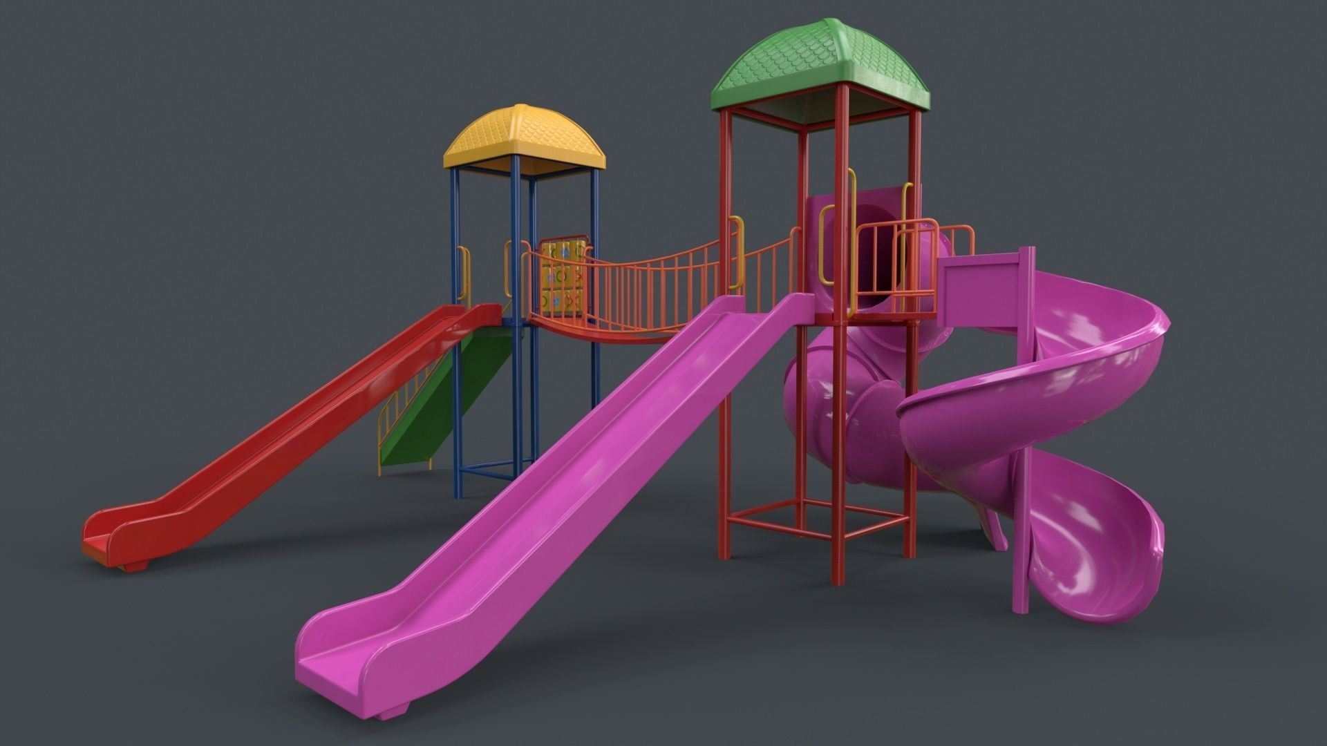 PBR Playground Outdoor Jungle Gym 14 Low-poly 3D model_79