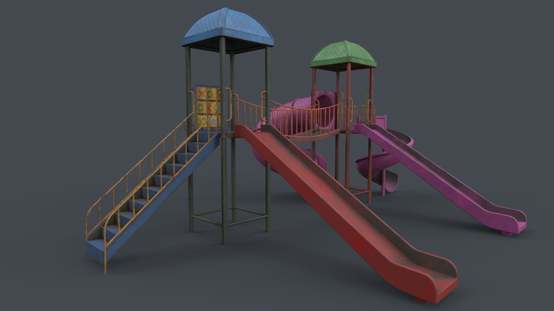 PBR Playground Outdoor Jungle Gym 14 Low-poly 3D model_67