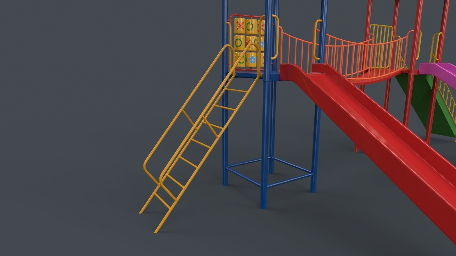 PBR Playground Outdoor Jungle Gym 14 Low-poly 3D model_21
