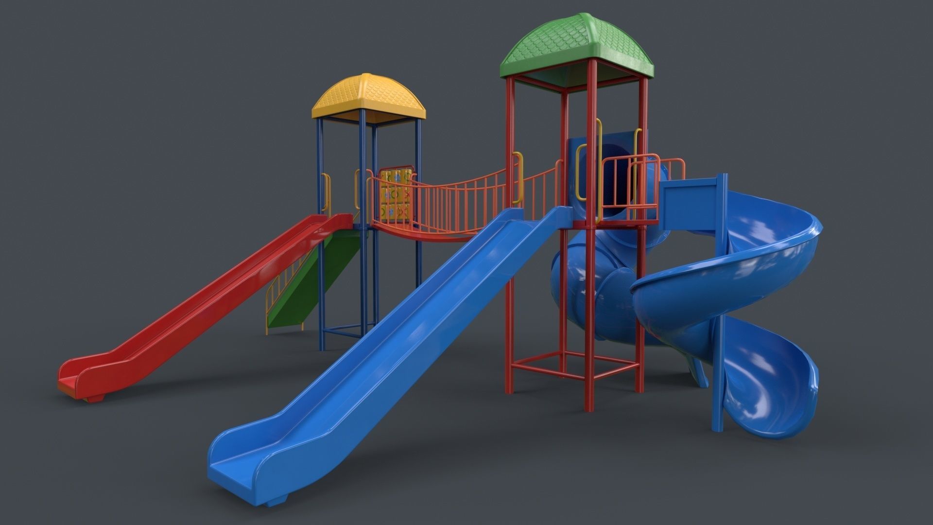 PBR Playground Outdoor Jungle Gym 14 Low-poly 3D model_78