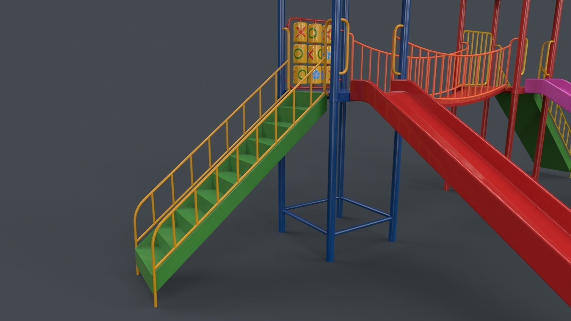 PBR Playground Outdoor Jungle Gym 14 Low-poly 3D model_22