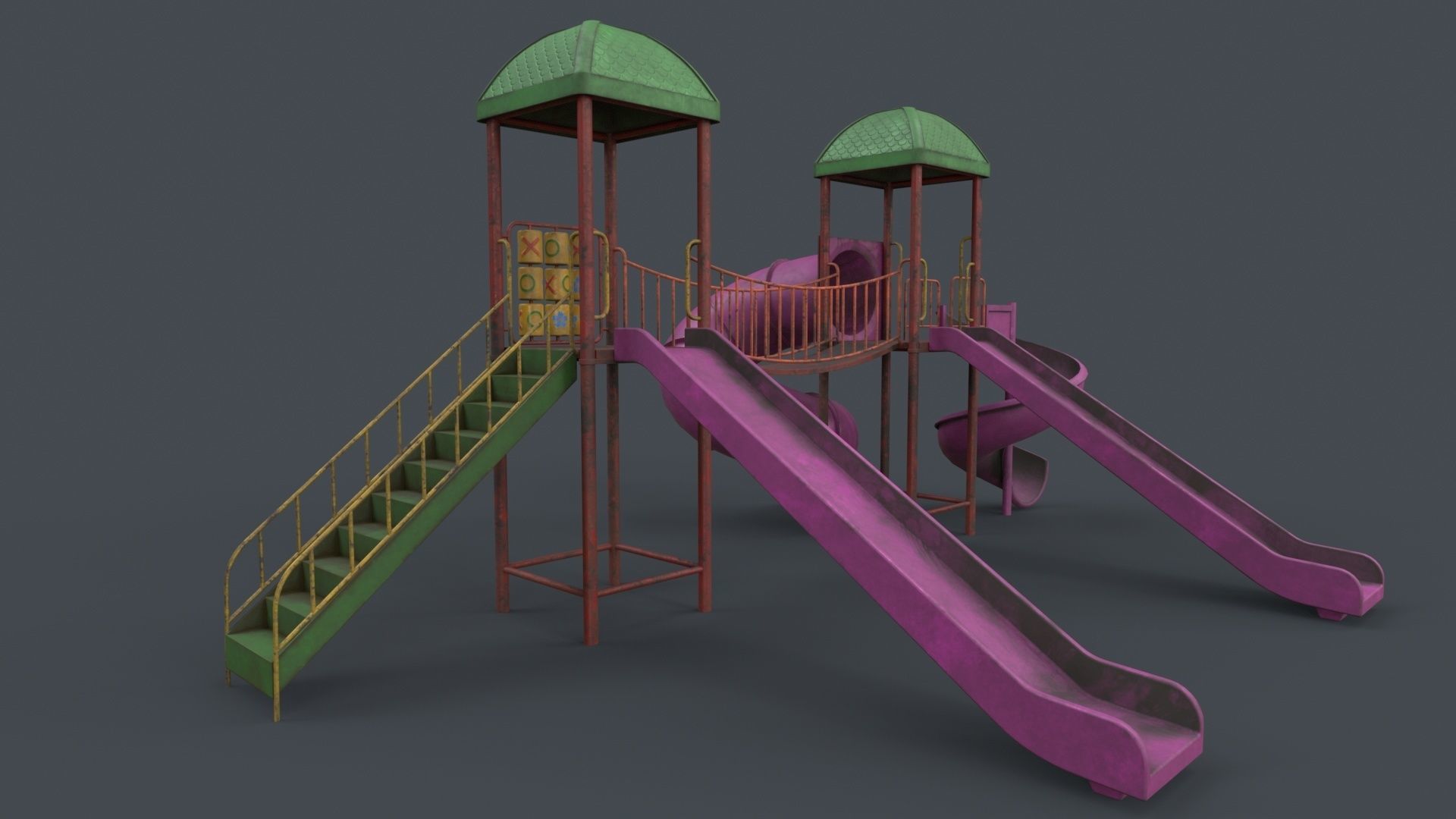 PBR Playground Outdoor Jungle Gym 14 Low-poly 3D model_58