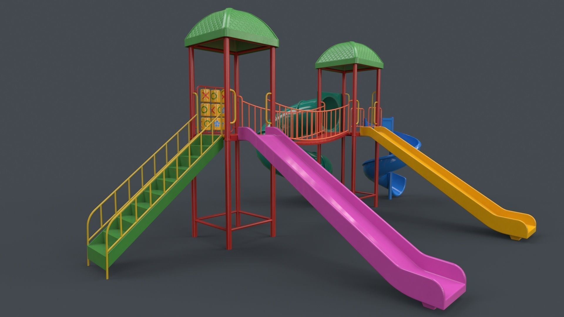 PBR Playground Outdoor Jungle Gym 14 Low-poly 3D model_37