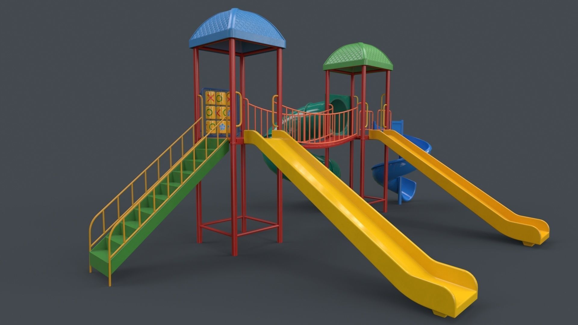 PBR Playground Outdoor Jungle Gym 14 Low-poly 3D model_49