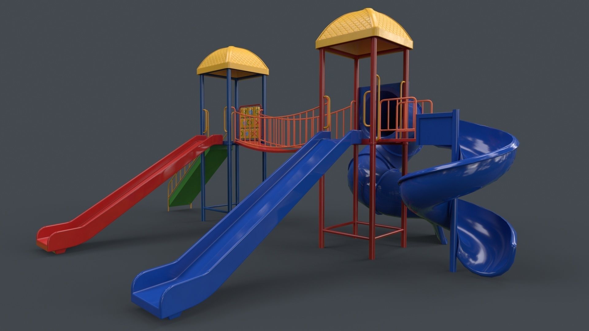 PBR Playground Outdoor Jungle Gym 14 Low-poly 3D model_93