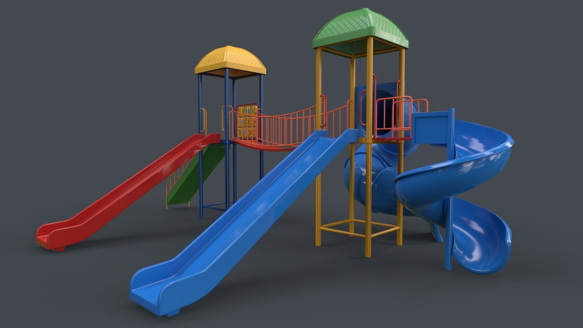 PBR Playground Outdoor Jungle Gym 14 Low-poly 3D model_76