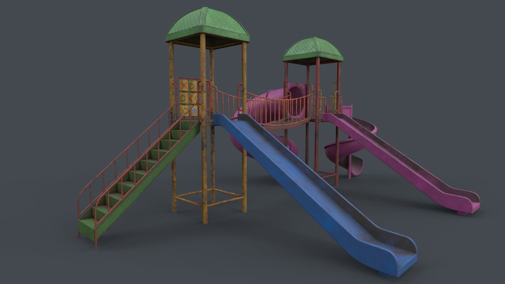 PBR Playground Outdoor Jungle Gym 14 Low-poly 3D model_55