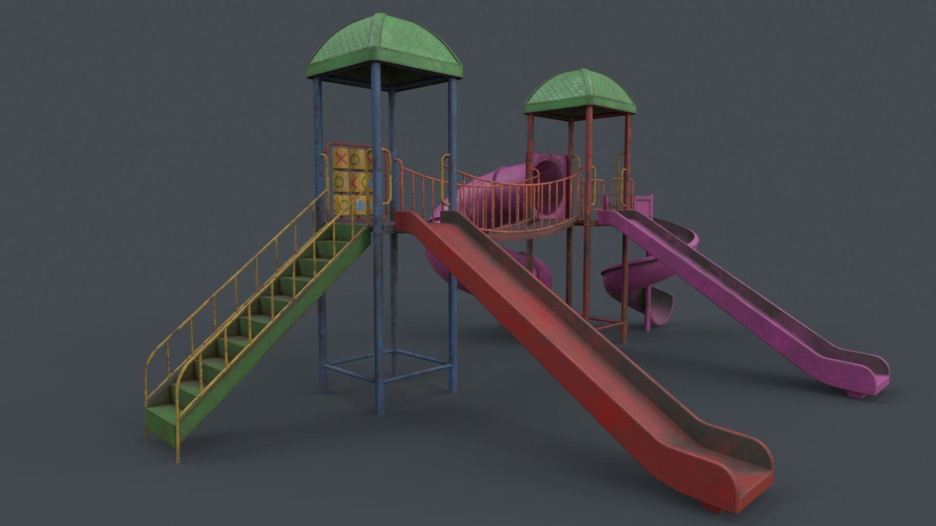 PBR Playground Outdoor Jungle Gym 14 Low-poly 3D model_60