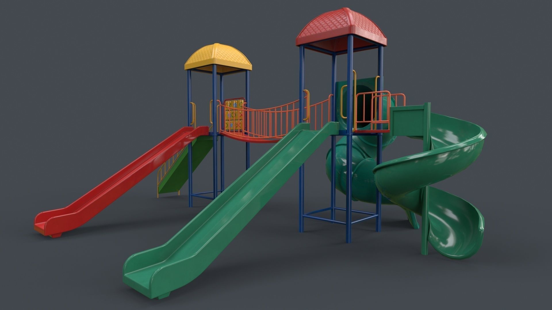 PBR Playground Outdoor Jungle Gym 14 Low-poly 3D model_86
