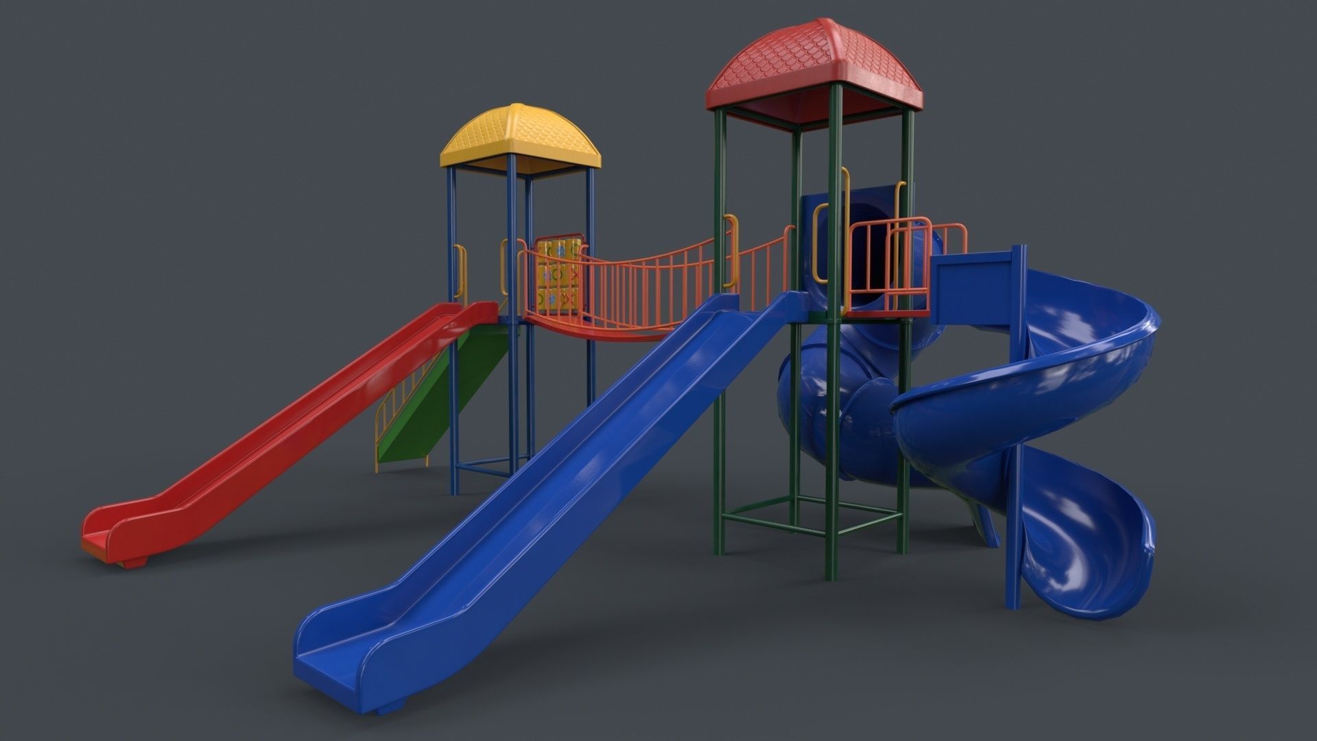 PBR Playground Outdoor Jungle Gym 14 Low-poly 3D model_84