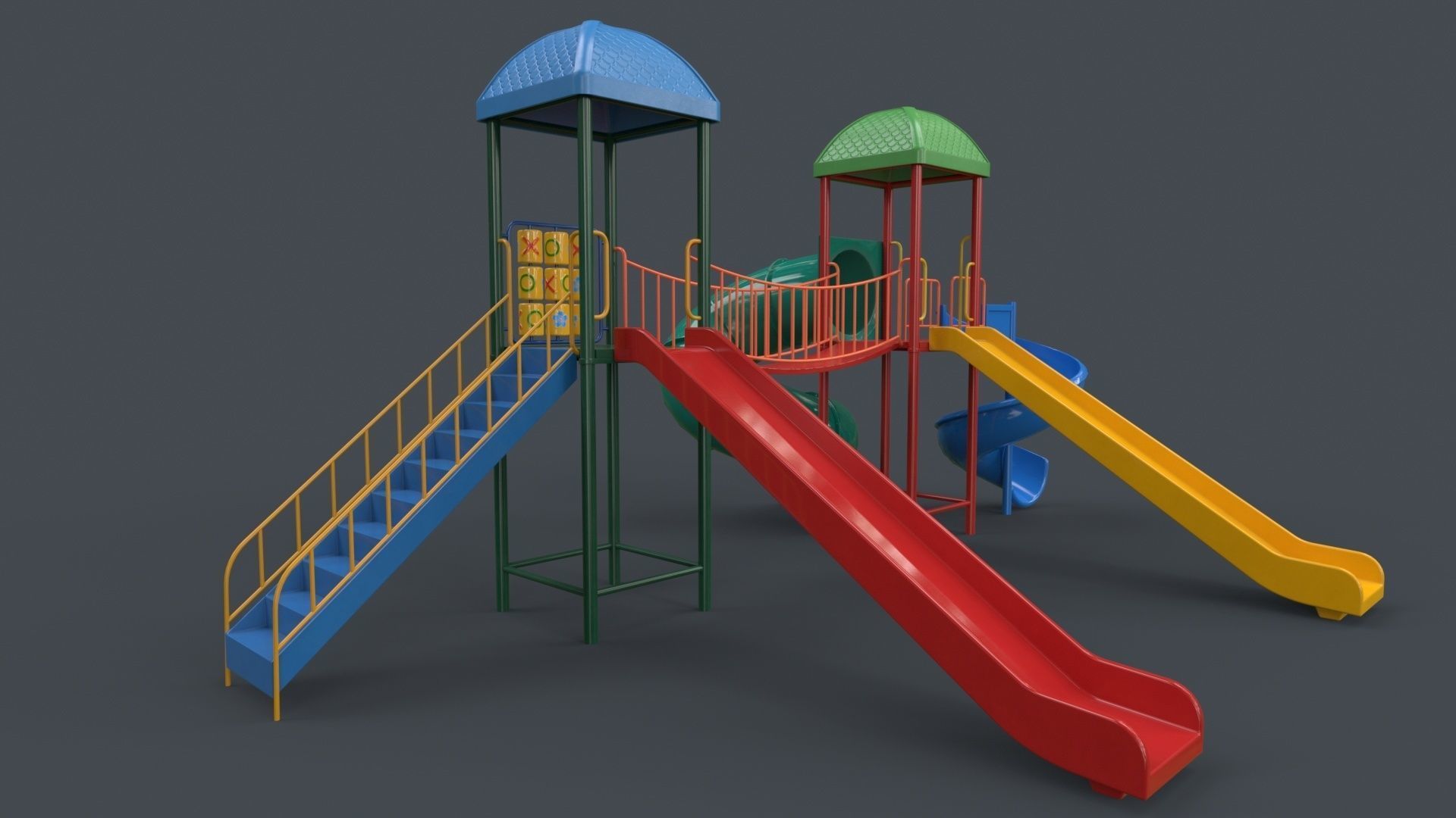 PBR Playground Outdoor Jungle Gym 14 Low-poly 3D model_46