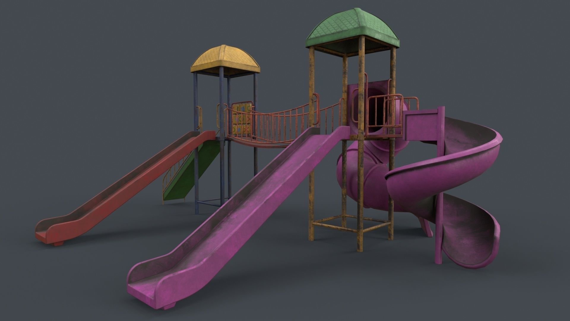 PBR Playground Outdoor Jungle Gym 14 Low-poly 3D model_98