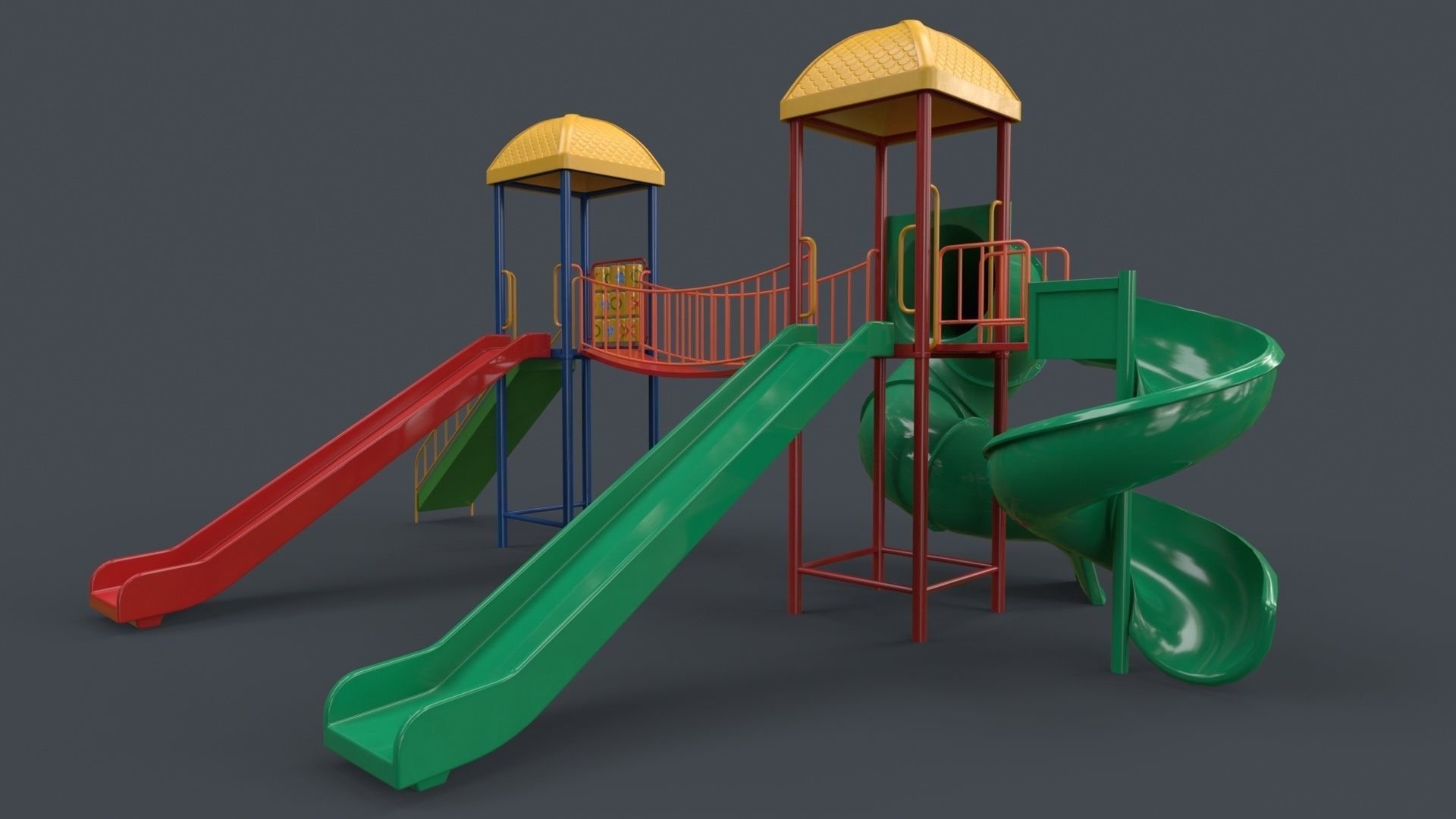 PBR Playground Outdoor Jungle Gym 14 Low-poly 3D model_92