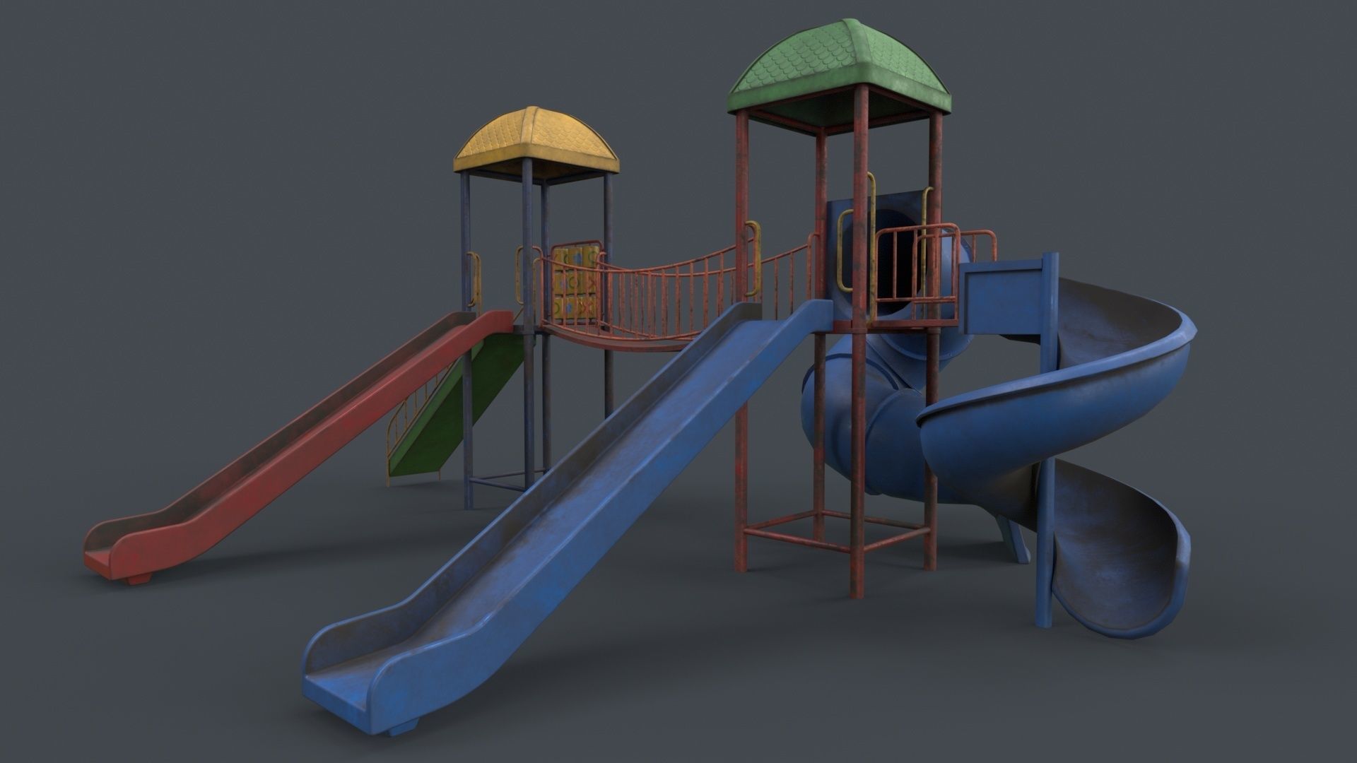 PBR Playground Outdoor Jungle Gym 14 Low-poly 3D model_99