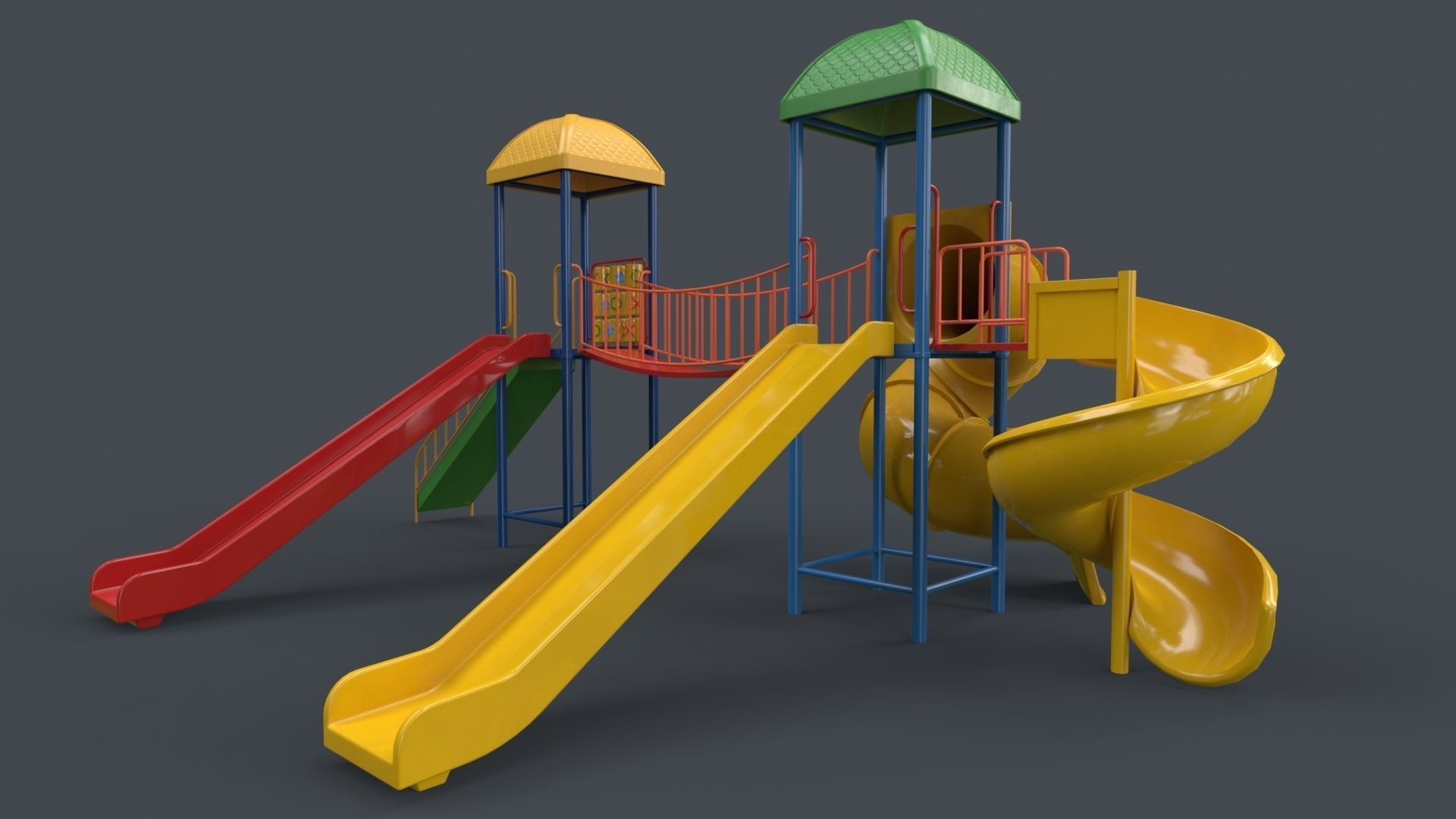PBR Playground Outdoor Jungle Gym 14 Low-poly 3D model_82
