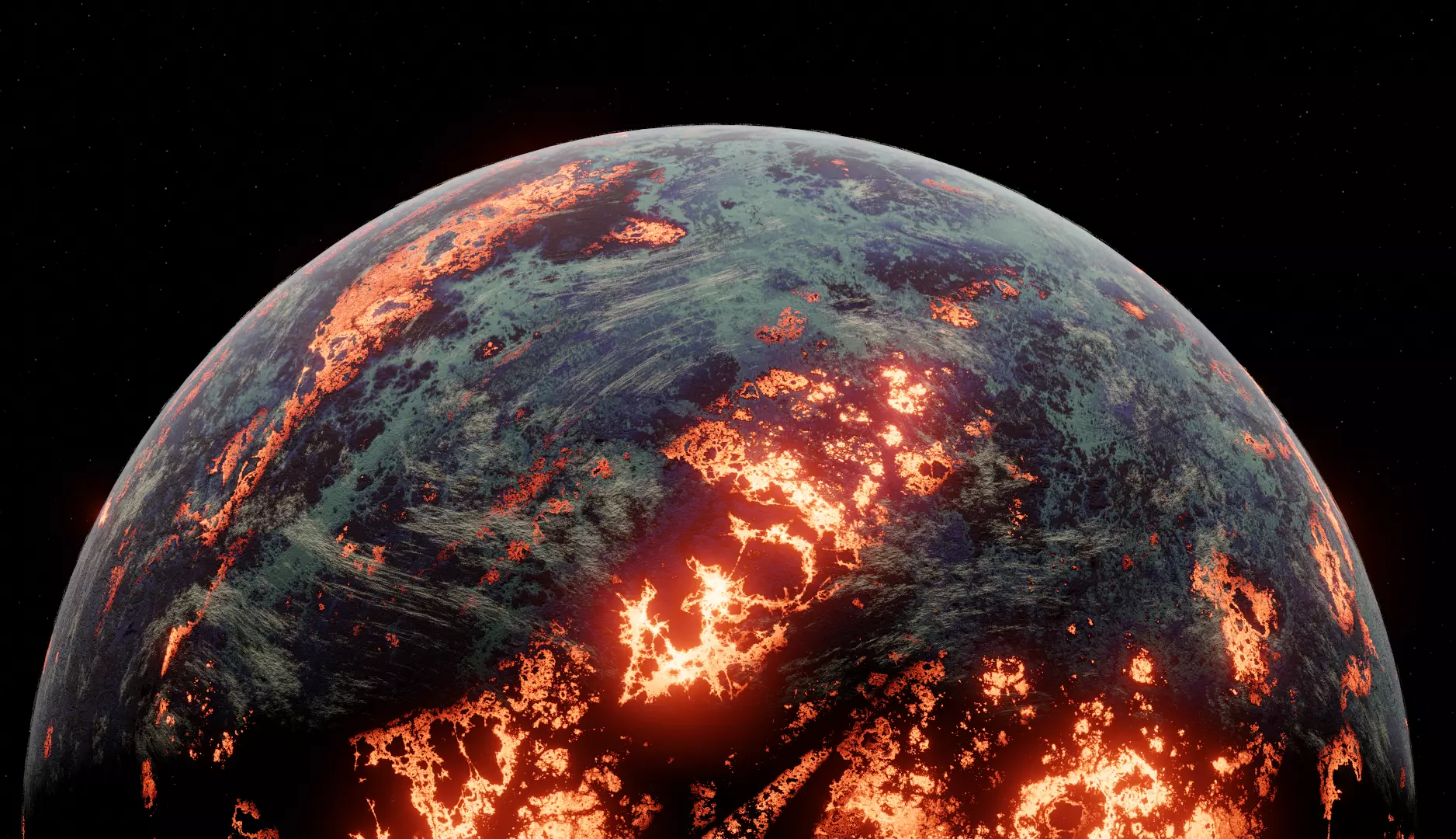 Planet Space Ready to game Low-poly 3D model_0