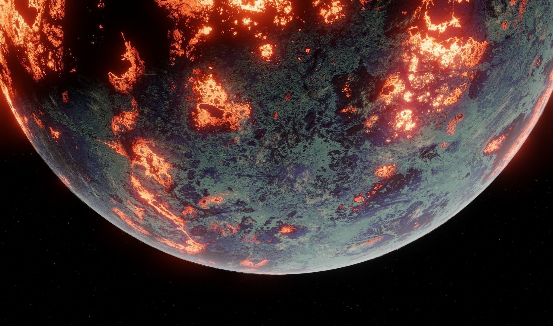 Planet Space Ready to game Low-poly 3D model_4