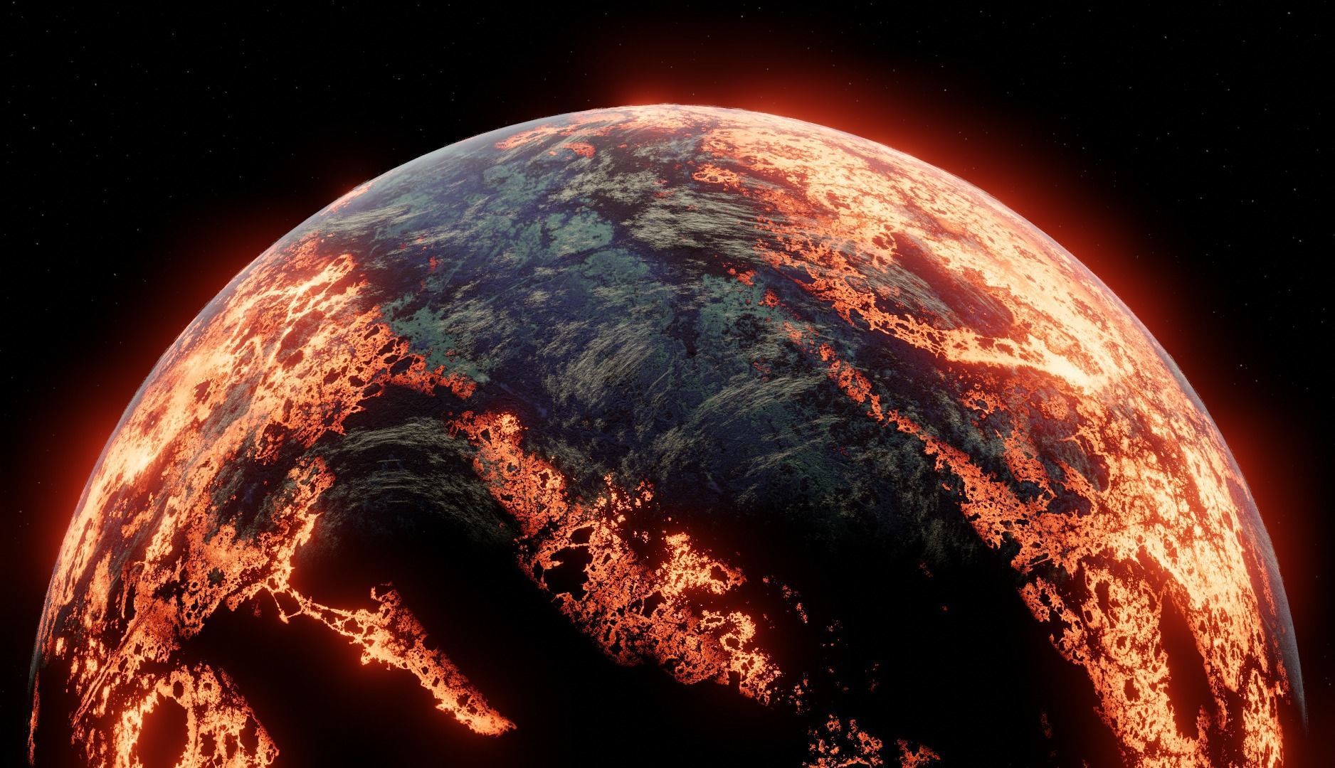 Planet Space Ready to game Low-poly 3D model_2