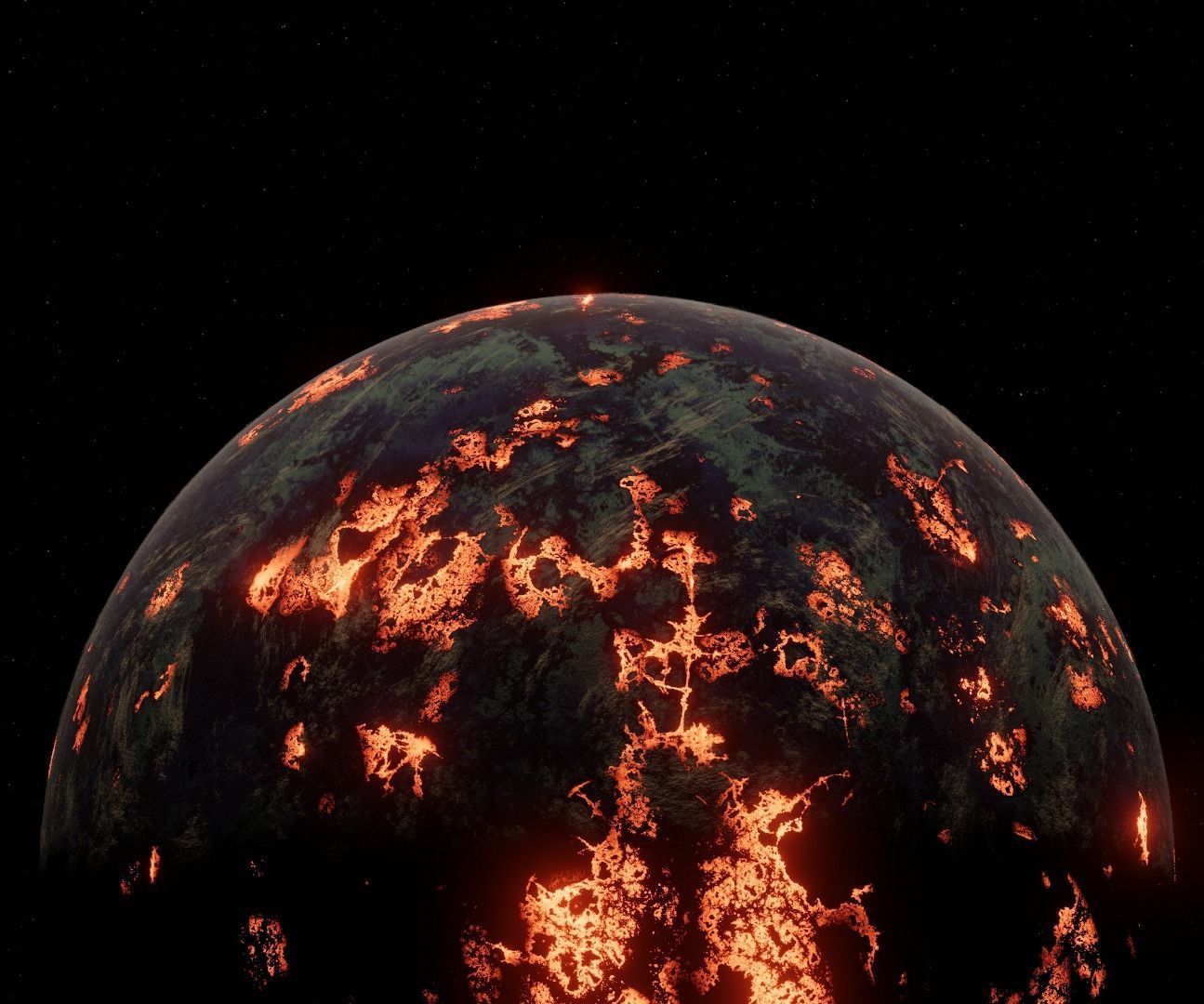 Planet Space Ready to game Low-poly 3D model_7