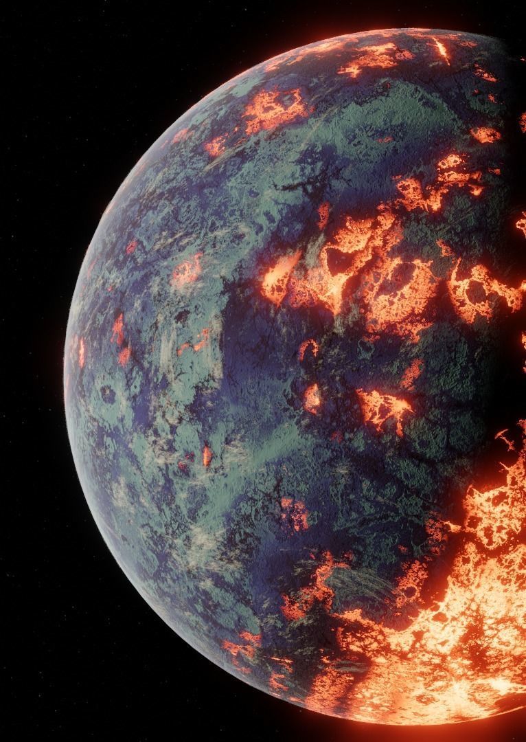 Planet Space Ready to game Low-poly 3D model_8