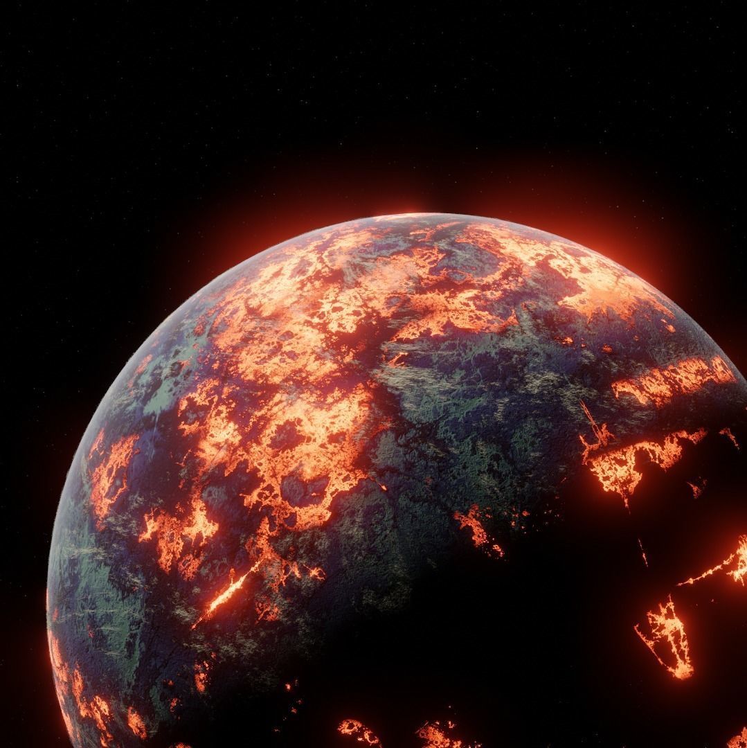 Planet Space Ready to game Low-poly 3D model_13