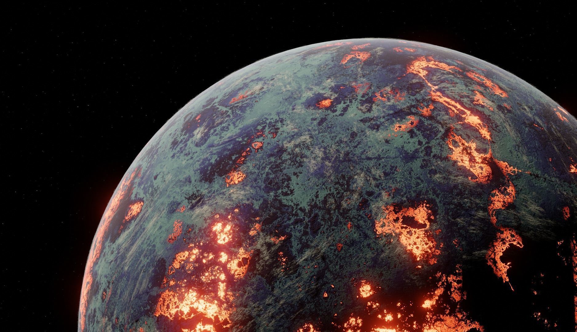 Planet Space Ready to game Low-poly 3D model_11