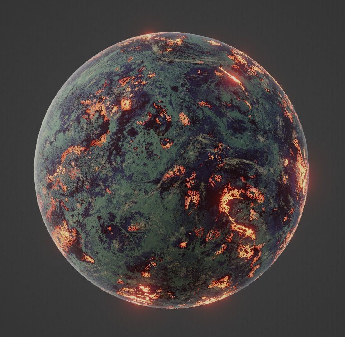 Planet Space Ready to game Low-poly 3D model_19