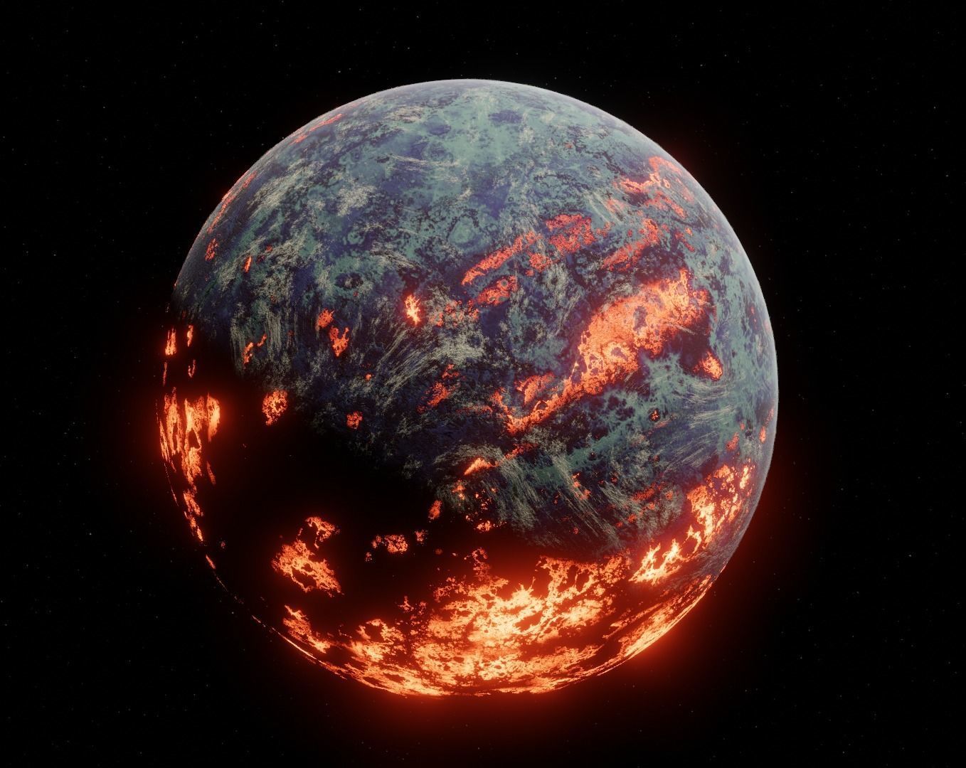 Planet Space Ready to game Low-poly 3D model_6