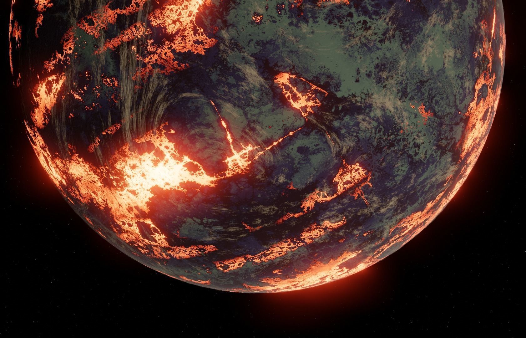 Planet Space Ready to game Low-poly 3D model_3