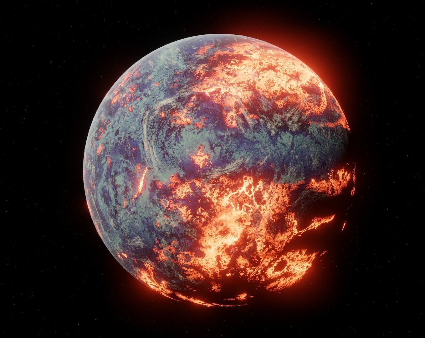 Planet Space Ready to game Low-poly 3D model_16