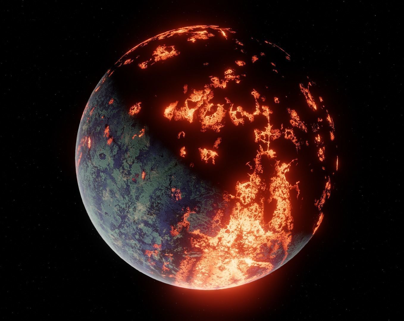 Planet Space Ready to game Low-poly 3D model_10