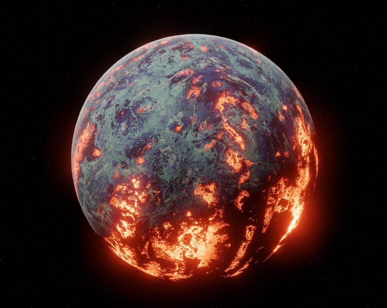 Planet Space Ready to game Low-poly 3D model_1