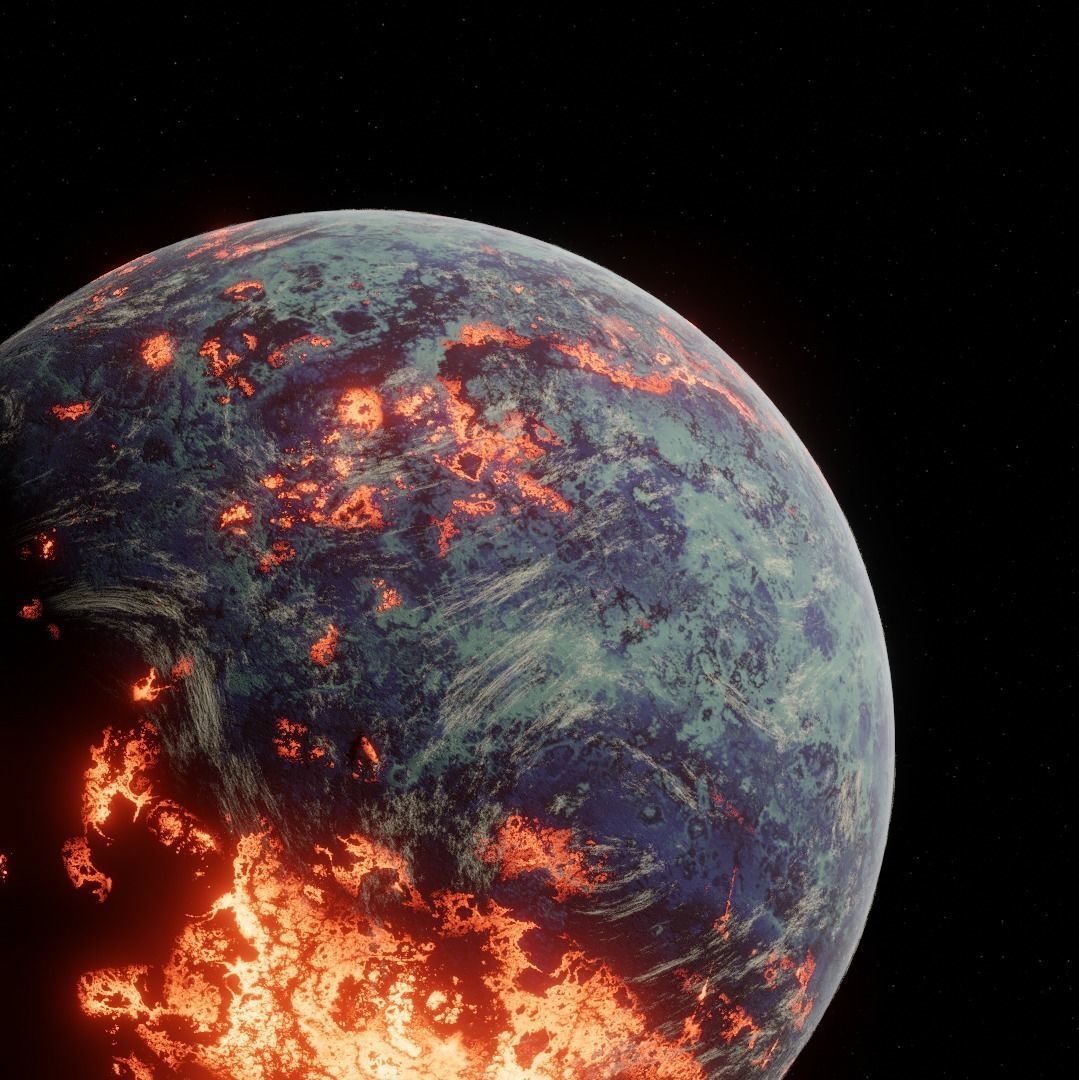 Planet Space Ready to game Low-poly 3D model_9