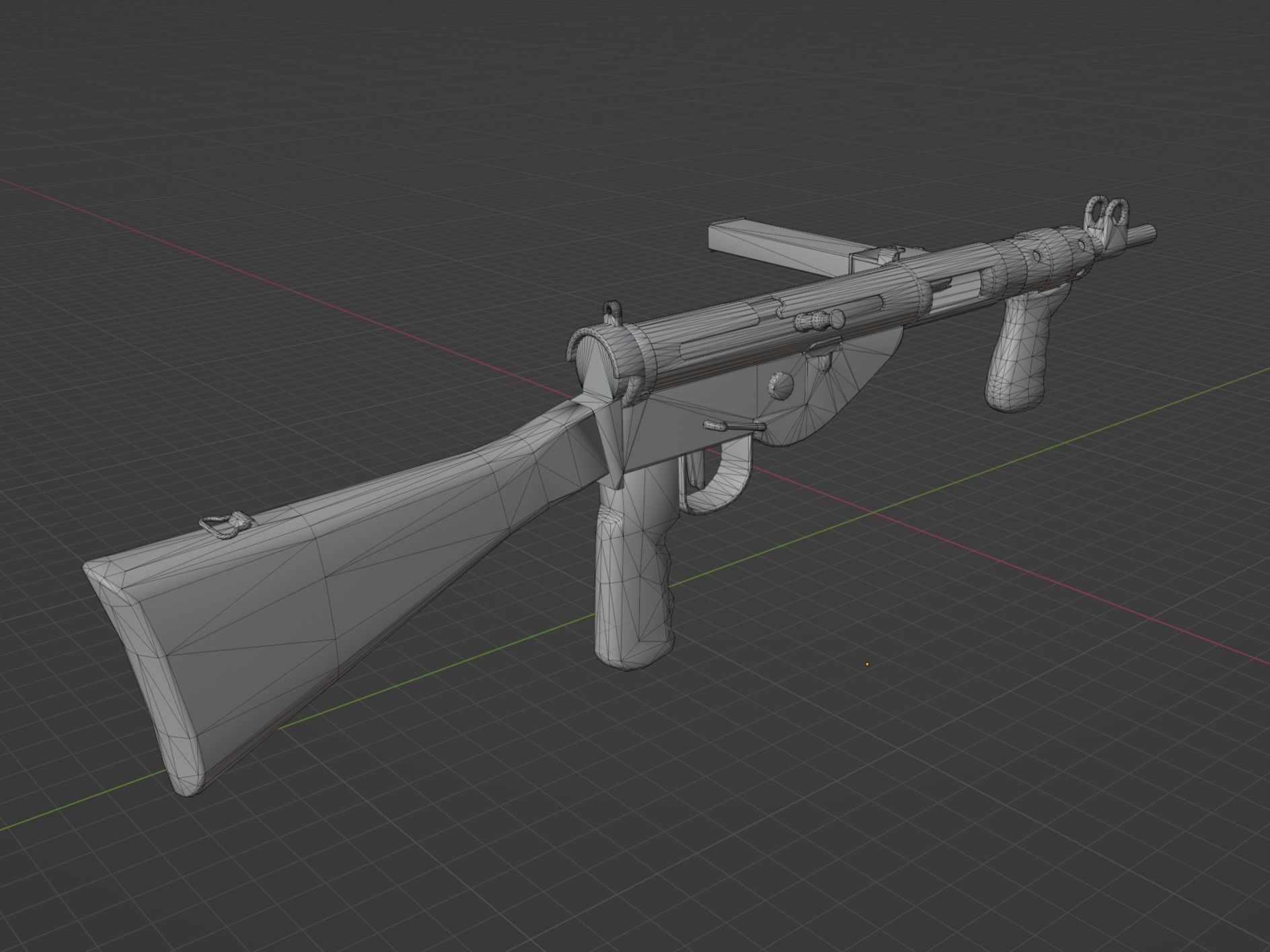 Sten Mk5 Low-poly 3D model_4