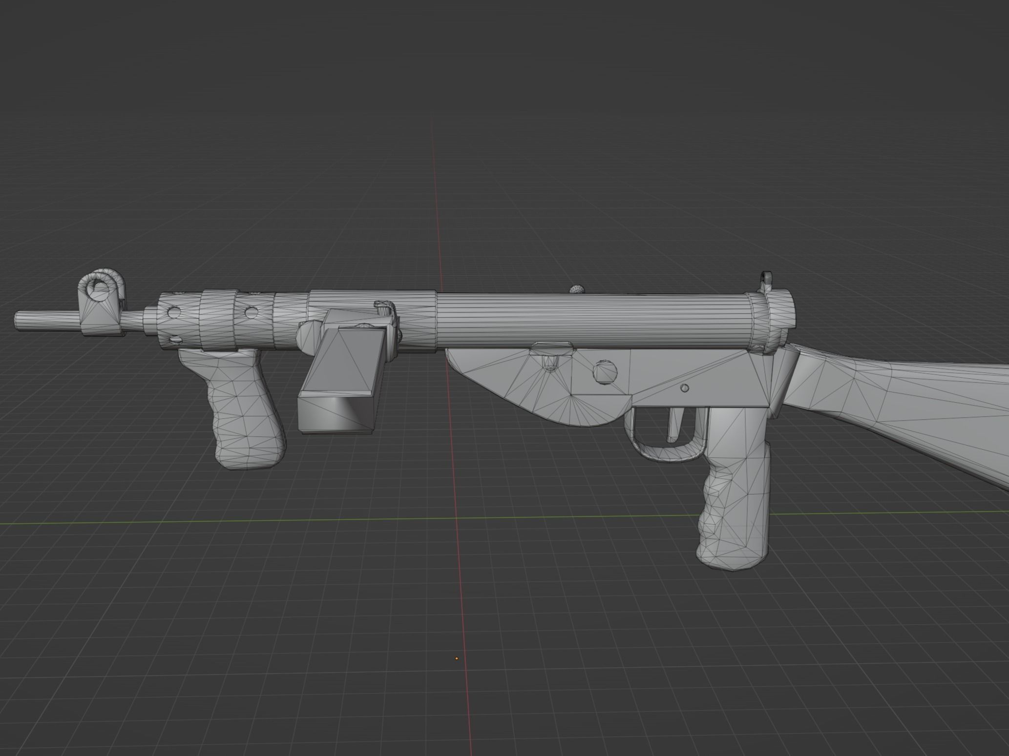 Sten Mk5 Low-poly 3D model_1