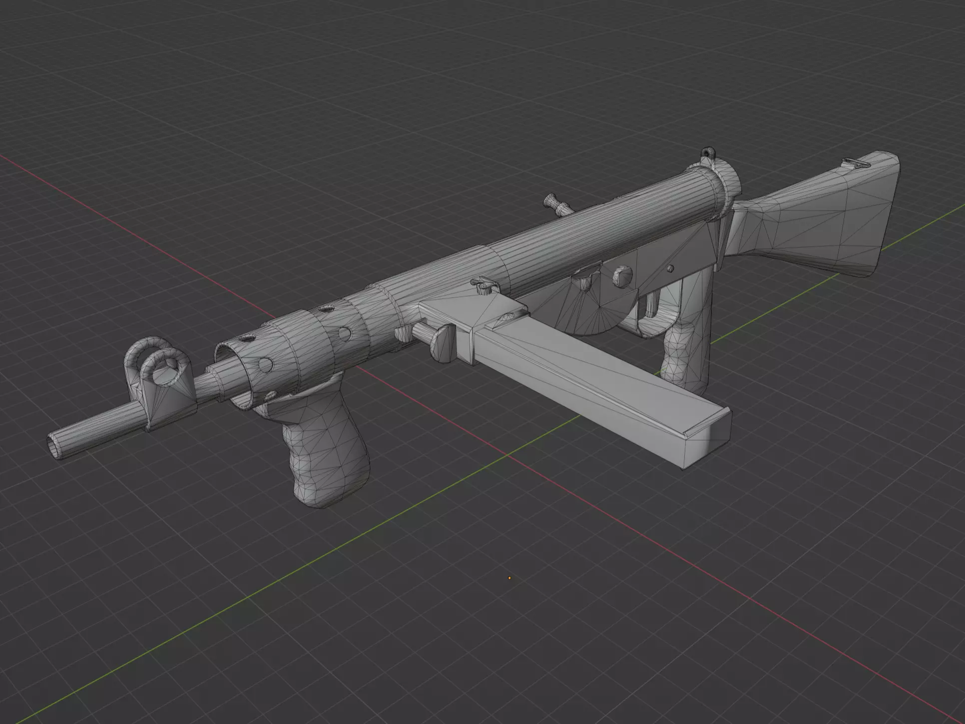 Sten Mk5 Low-poly 3D model_0