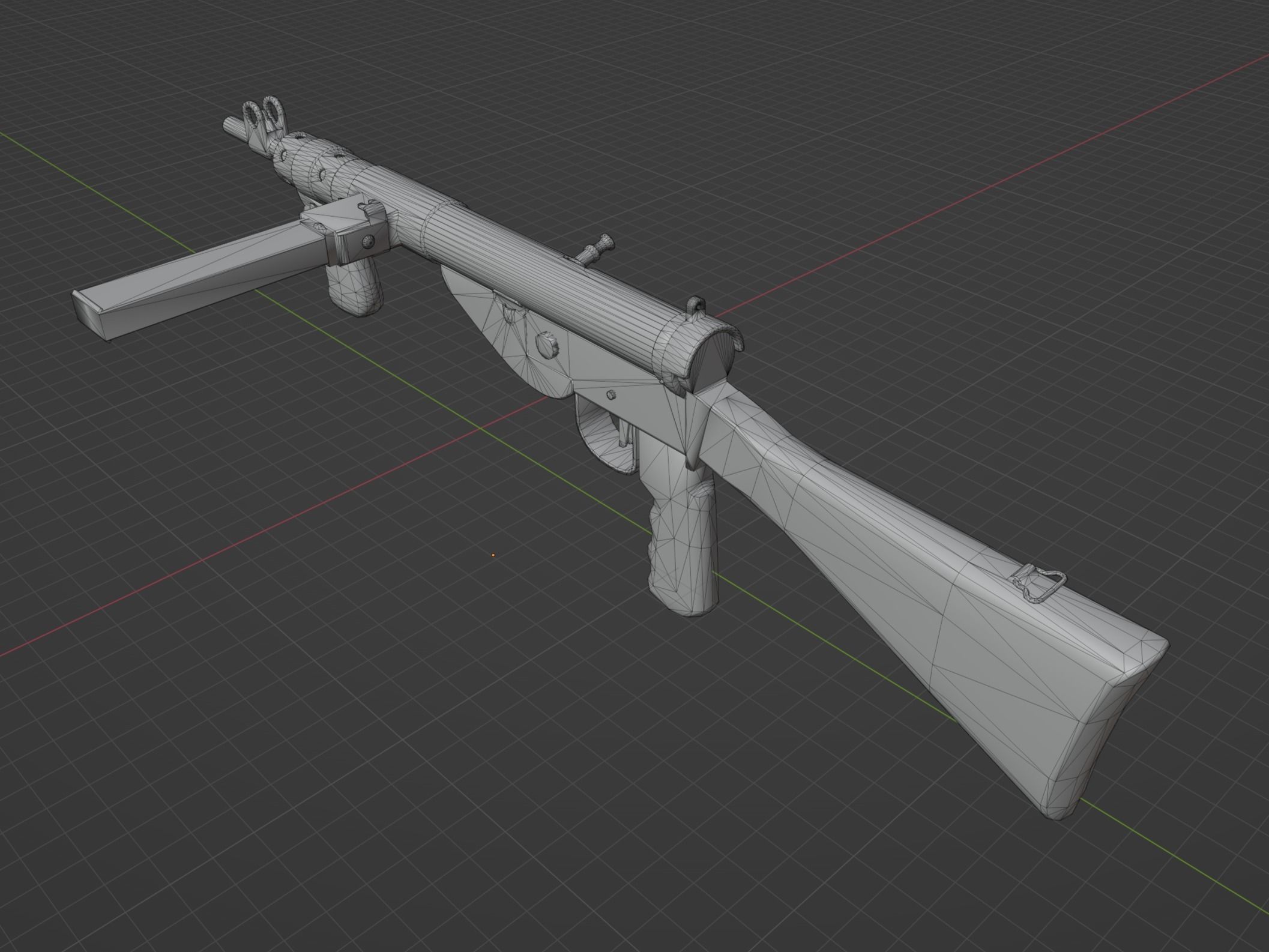 Sten Mk5 Low-poly 3D model_2