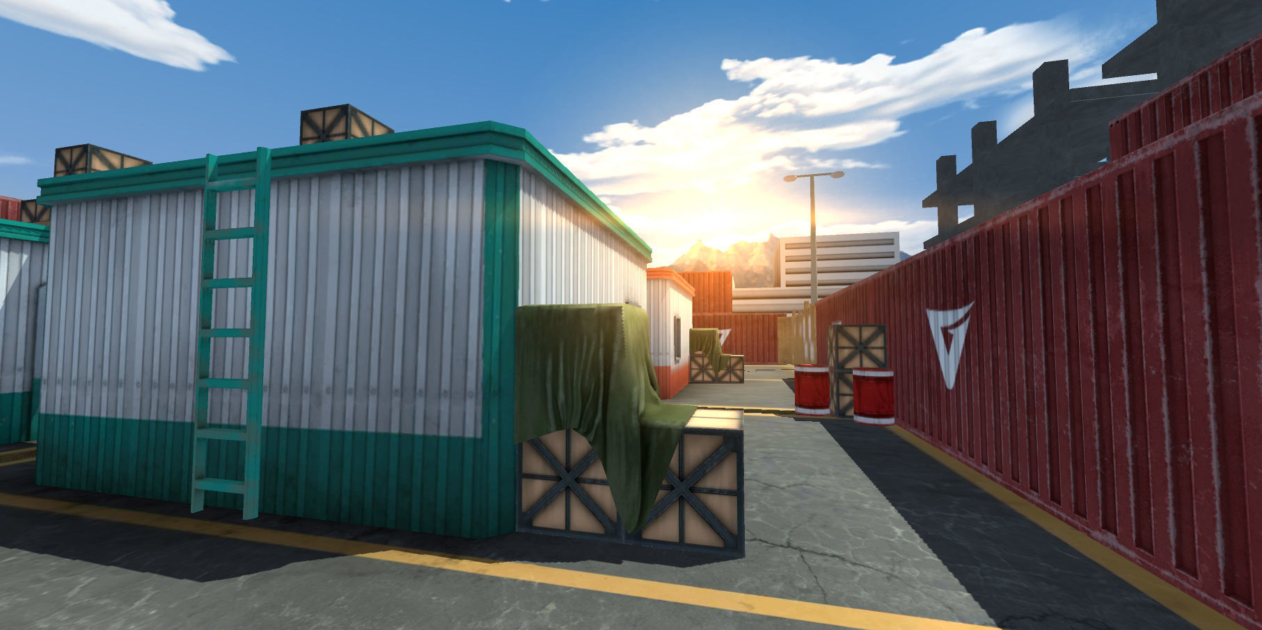 Mobile FPS Game Environment Map cs ice world counter strike 3D model_2