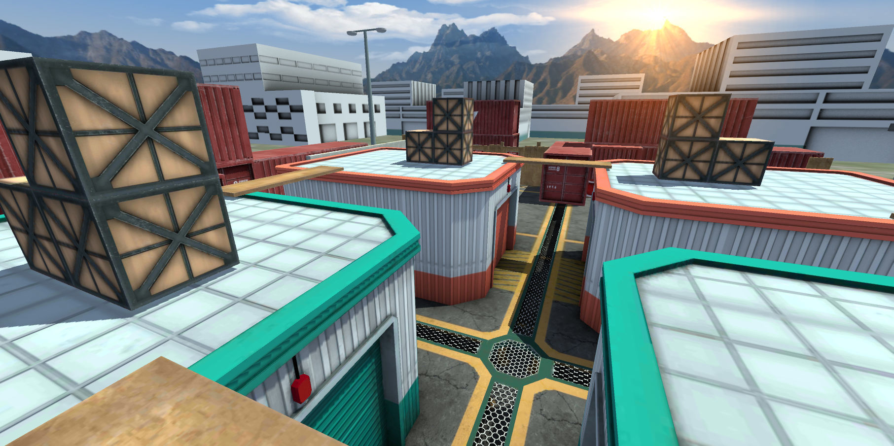 Mobile FPS Game Environment Map cs ice world counter strike 3D model_8