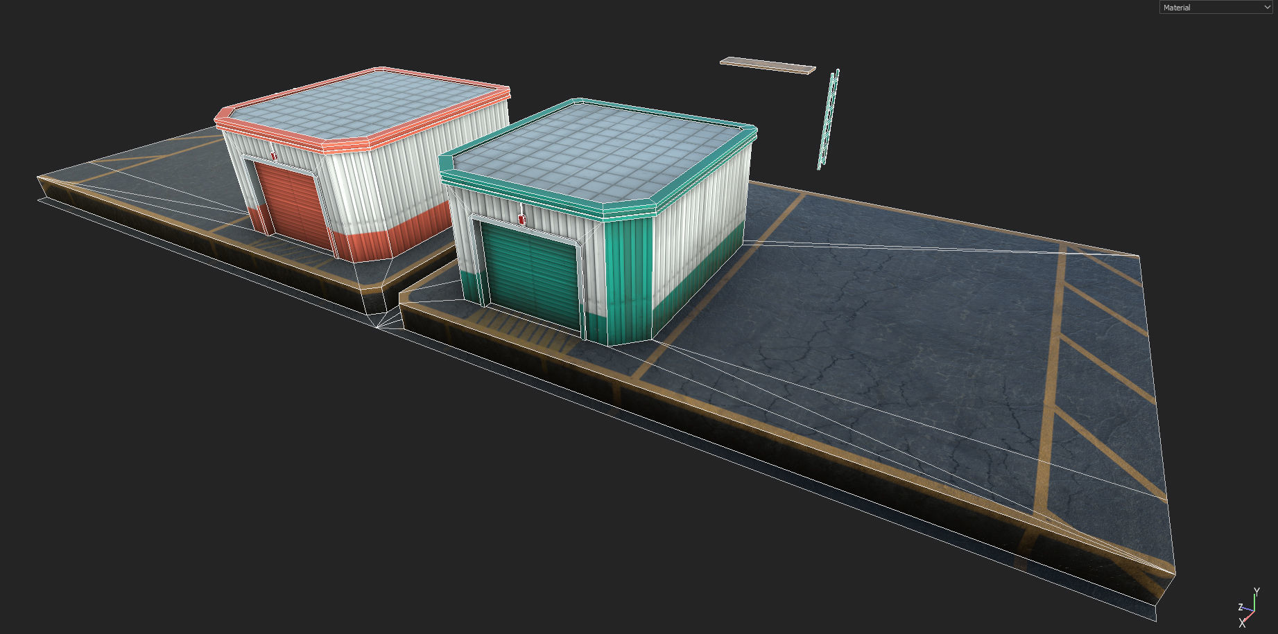 Mobile FPS Game Environment Map cs ice world counter strike 3D model_14