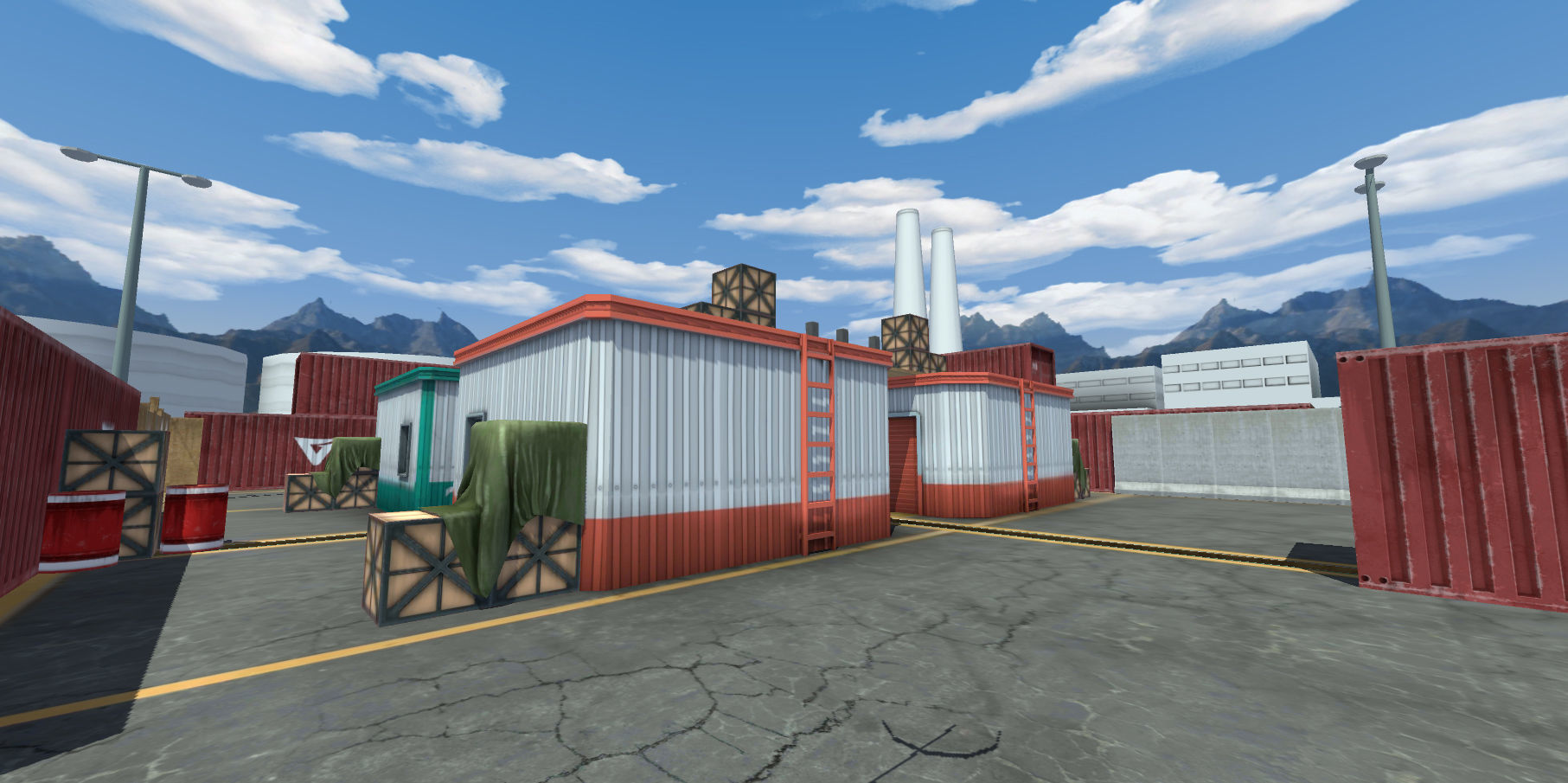 Mobile FPS Game Environment Map cs ice world counter strike 3D model_4