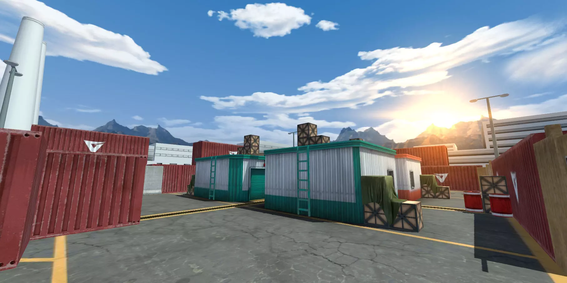 Mobile FPS Game Environment Map cs ice world counter strike 3D model_0